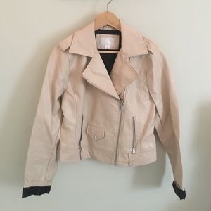 Pale Pink Leather Jacket